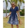 image:imageZeagoo Womens Summer Dresses Wrap V Neck Dress Floral ALine Ruffle Sleeve Casual Sundress with Pockets 2026Blue Floral 1