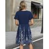 image:imageZeagoo Womens Summer Dresses Wrap V Neck Dress Floral ALine Ruffle Sleeve Casual Sundress with Pockets 2026Blue Floral 1