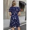 image:imageZeagoo Womens Summer Dresses Wrap V Neck Dress Floral ALine Ruffle Sleeve Casual Sundress with Pockets 2026Blue Floral 2