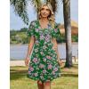 image:imageZeagoo Womens Summer Dresses Wrap V Neck Dress Floral ALine Ruffle Sleeve Casual Sundress with Pockets 2026Greenpink