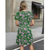image:imageZeagoo Womens Summer Dresses Wrap V Neck Dress Floral ALine Ruffle Sleeve Casual Sundress with Pockets 2026Greenpink