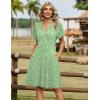 image:imageZeagoo Womens Summer Dresses Wrap V Neck Dress Floral ALine Ruffle Sleeve Casual Sundress with Pockets 2026Light Green