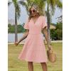 image:imageZeagoo Womens Summer Dresses Wrap V Neck Dress Floral ALine Ruffle Sleeve Casual Sundress with Pockets 2026Pink Floral