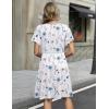 image:imageZeagoo Womens Summer Dresses Wrap V Neck Dress Floral ALine Ruffle Sleeve Casual Sundress with Pockets 2026White Floral