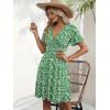 image:imageZeagoo Womens Summer Dresses Wrap V Neck Dress Floral ALine Ruffle Sleeve Casual Sundress with Pockets 2026Xh15