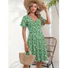 image:imageZeagoo Womens Summer Dresses Wrap V Neck Dress Floral ALine Ruffle Sleeve Casual Sundress with Pockets 2026Xh15