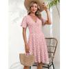 image:imageZeagoo Womens Summer Dresses Wrap V Neck Dress Floral ALine Ruffle Sleeve Casual Sundress with Pockets 2026Xh259