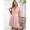 image:imageZeagoo Womens Summer Dresses Wrap V Neck Dress Floral ALine Ruffle Sleeve Casual Sundress with Pockets 2026Xh259