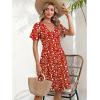 image:imageZeagoo Womens Summer Dresses Wrap V Neck Dress Floral ALine Ruffle Sleeve Casual Sundress with Pockets 2026Xh268