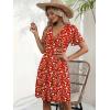 image:imageZeagoo Womens Summer Dresses Wrap V Neck Dress Floral ALine Ruffle Sleeve Casual Sundress with Pockets 2026Xh268