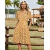 image:imageZeagoo Womens Summer Dresses Wrap V Neck Dress Floral ALine Ruffle Sleeve Casual Sundress with Pockets 2026Yellow Floral 2