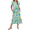Blue Brown Floral