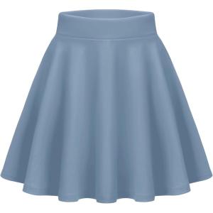 image:imageZeagoo Womens Skirt Basic Mini Skater Skirt 2026 Summer Skirts Stretchable High Waist ALine Party Club SkirtsLight Blue