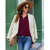 image:imageZEAGOO Button Down Shirt for Women Long Sleeve Blouses Floral Printed Tops Business Casual Work Outfits SXXLCburgundystain Shield