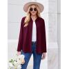 image:imageZEAGOO Button Down Shirt for Women Long Sleeve Blouses Floral Printed Tops Business Casual Work Outfits SXXLCburgundystain Shield