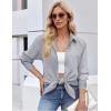 image:imageZEAGOO Button Down Shirt for Women Long Sleeve Blouses Floral Printed Tops Business Casual Work Outfits SXXLCgreystain Shield