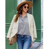 image:imageZEAGOO Button Down Shirt for Women Long Sleeve Blouses Floral Printed Tops Business Casual Work Outfits SXXLCgreystain Shield