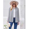 image:imageZEAGOO Button Down Shirt for Women Long Sleeve Blouses Floral Printed Tops Business Casual Work Outfits SXXLCgreystain Shield