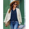 image:imageZEAGOO Button Down Shirt for Women Long Sleeve Blouses Floral Printed Tops Business Casual Work Outfits SXXLCnavy Bluestain Shield