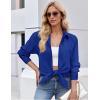 image:imageZEAGOO Button Down Shirt for Women Long Sleeve Blouses Floral Printed Tops Business Casual Work Outfits SXXLCroyal Bluestain Shield