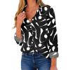 image:imageZEAGOO Button Down Shirt for Women Long Sleeve Blouses Floral Printed Tops Business Casual Work Outfits SXXLDblack Printed