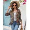 image:imageZeagoo Womens 2026 Summer 34 Sleeve Lightweight Cardigans Open Front Draped Ruffles Kimono CoverupsAmz721