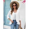 image:imageZeagoo Womens 2026 Summer 34 Sleeve Lightweight Cardigans Open Front Draped Ruffles Kimono CoverupsAwhite