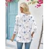 image:imageZeagoo Womens 2026 Summer 34 Sleeve Lightweight Cardigans Open Front Draped Ruffles Kimono CoverupsBf290
