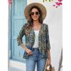 image:imageZeagoo Womens 2026 Summer 34 Sleeve Lightweight Cardigans Open Front Draped Ruffles Kimono CoverupsMz779