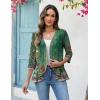 image:imageZeagoo Womens 2026 Summer 34 Sleeve Lightweight Cardigans Open Front Draped Ruffles Kimono CoverupsMz839