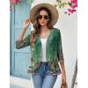 image:imageZeagoo Womens 2026 Summer 34 Sleeve Lightweight Cardigans Open Front Draped Ruffles Kimono CoverupsMz839