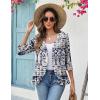 image:imageZeagoo Womens 2026 Summer 34 Sleeve Lightweight Cardigans Open Front Draped Ruffles Kimono CoverupsMz908