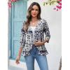 image:imageZeagoo Womens 2026 Summer 34 Sleeve Lightweight Cardigans Open Front Draped Ruffles Kimono CoverupsMz908