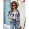 image:imageZeagoo Womens 2026 Summer 34 Sleeve Lightweight Cardigans Open Front Draped Ruffles Kimono CoverupsMz908