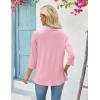 image:imageZeagoo Womens 2026 Summer 34 Sleeve Lightweight Cardigans Open Front Draped Ruffles Kimono CoverupsPink