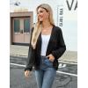 image:imageZeagoo Womens Lightweight Crochet Cropped Cardigan 2026 V Neck Long Sleeve Button up Bolero Shrug SweaterBlack
