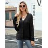 image:imageZeagoo Womens Lightweight Crochet Cropped Cardigan 2026 V Neck Long Sleeve Button up Bolero Shrug SweaterBlack