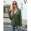 image:imageZeagoo Womens Lightweight Crochet Cropped Cardigan 2026 V Neck Long Sleeve Button up Bolero Shrug SweaterGreen