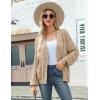 image:imageZeagoo Womens Lightweight Crochet Cropped Cardigan 2026 V Neck Long Sleeve Button up Bolero Shrug SweaterKhaki