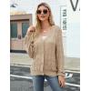 image:imageZeagoo Womens Lightweight Crochet Cropped Cardigan 2026 V Neck Long Sleeve Button up Bolero Shrug SweaterKhaki
