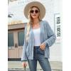 image:imageZeagoo Womens Lightweight Crochet Cropped Cardigan 2026 V Neck Long Sleeve Button up Bolero Shrug SweaterLight Blue