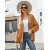 image:imageZeagoo Womens Lightweight Crochet Cropped Cardigan 2026 V Neck Long Sleeve Button up Bolero Shrug SweaterLight Brown