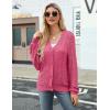image:imageZeagoo Womens Lightweight Crochet Cropped Cardigan 2026 V Neck Long Sleeve Button up Bolero Shrug SweaterRose