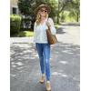 image:imageZeagoo Womens Lightweight Crochet Cropped Cardigan 2026 V Neck Long Sleeve Button up Bolero Shrug SweaterWhite