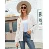 image:imageZeagoo Womens Lightweight Crochet Cropped Cardigan 2026 V Neck Long Sleeve Button up Bolero Shrug SweaterWhite