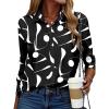 image:imageZEAGOO Button Down Shirt for Women Long Sleeve Blouses Floral Printed Tops Business Casual Work Outfits SXXLDblack Printed