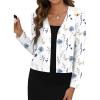 image:imageZeagoo Womens Lightweight Summer Cardigan Cropped Long Sleeve Shrug Thin Open Front Sheer Bolero for DressesPrinted Floral Bf290