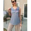 image:imageZeagoo Blusas Casuales De Mujer Bonitas Floral Print Tank Top Grey Business Casual Basic Blouses