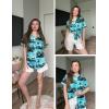 image:imageZeagoo Hawaiian Shirts for Women Tropical Floral Button Down Short Sleeve Blouses Summer Beach Shirt Vacation TopsGreen Hawaiian