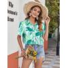 image:imageZeagoo Hawaiian Shirts for Women Tropical Floral Button Down Short Sleeve Blouses Summer Beach Shirt Vacation TopsGreen Turtle